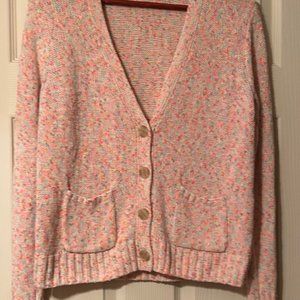 J Crew Women's Cropped Cardigan Sweater Size Medium Beachy